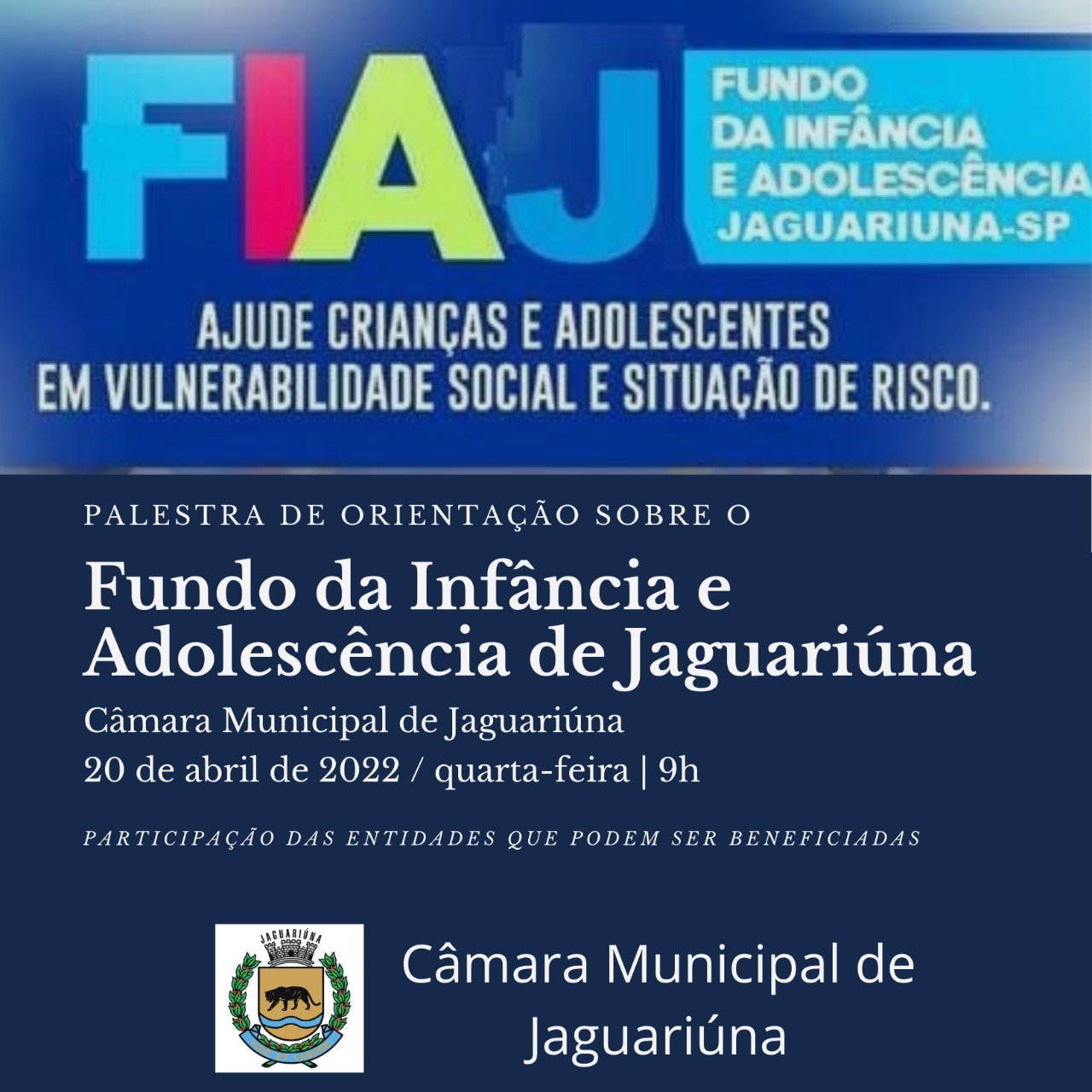 Câmara sedia, nesta quarta-feira (20), palestra de orientação sobre doação de parte do Imposto de Renda para entidades