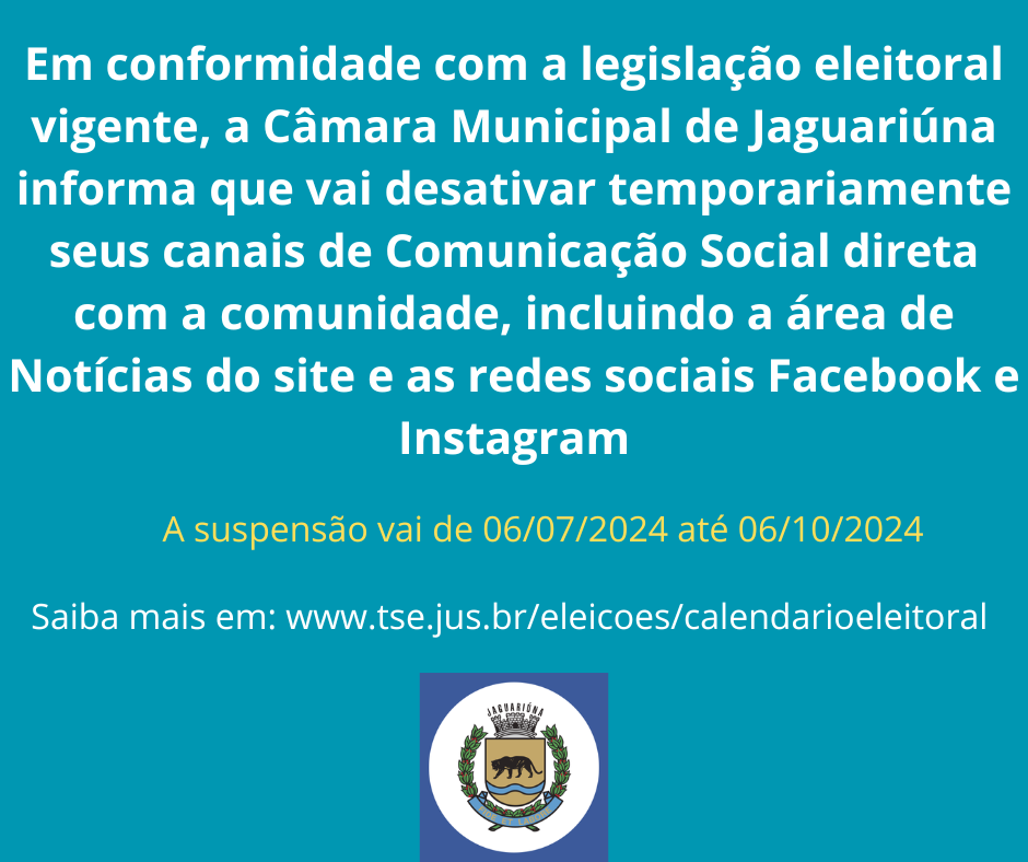 Comunicado restrições eleitorais