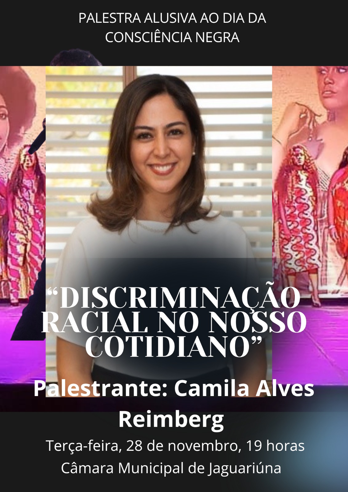 Palestra sobre preconceito racial no cotidiano acontece nesta terça-feira (28), na Câmara Municipal