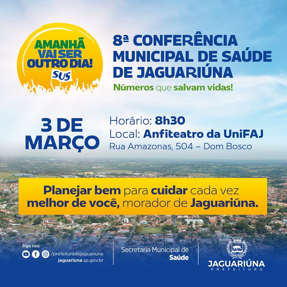 Prefeitura de Jaguariúna realiza a 8ª Conferência Municipal de Saúde