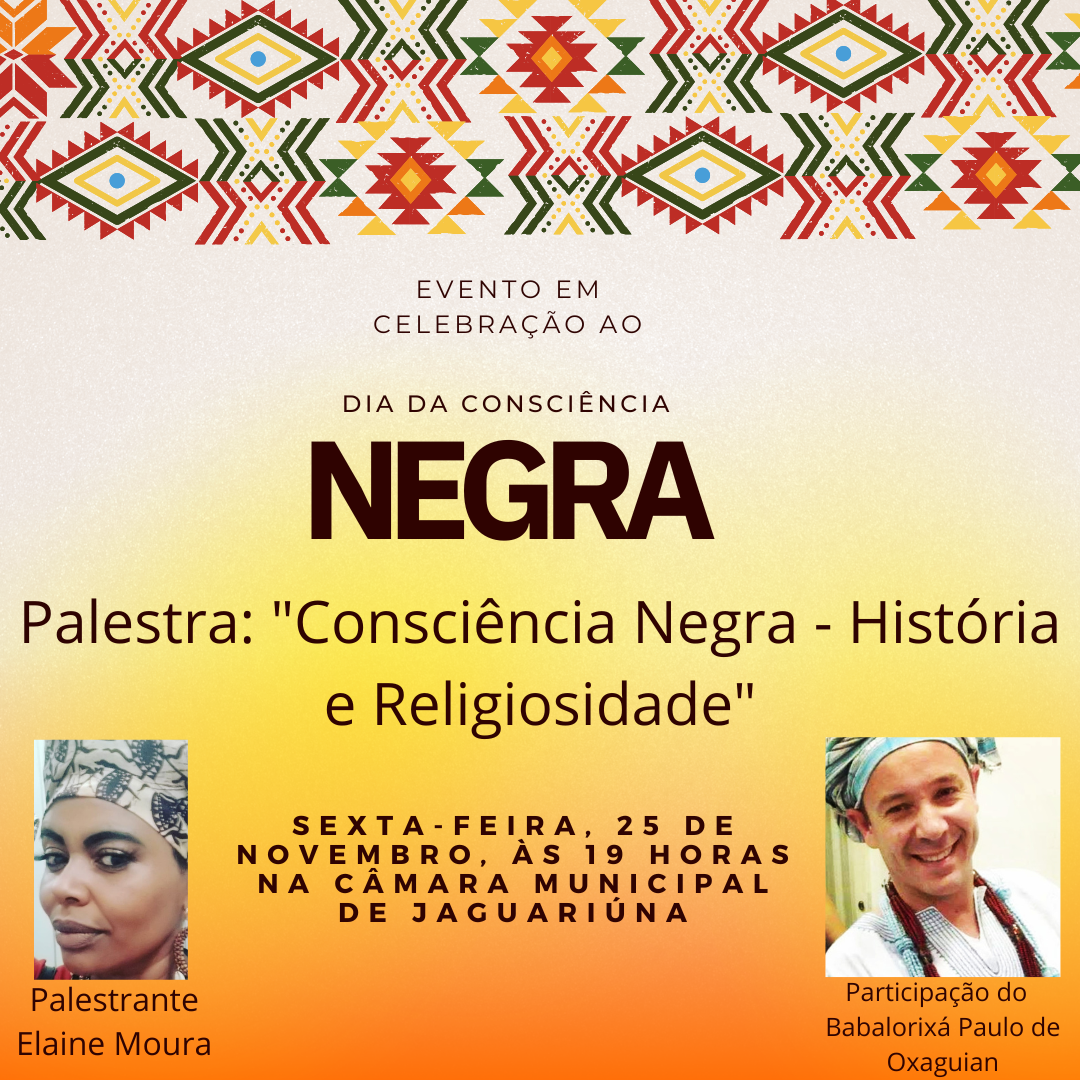 Palestra alusiva ao Dia da Consciência Negra acontece hoje (25) na Câmara Municipal