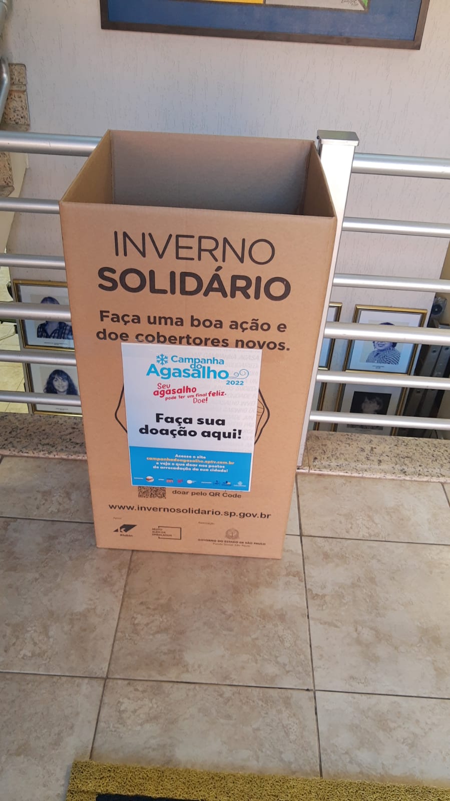 Câmara Municipal conta com caixa de coleta para doações na Campanha do Agasalho 2022