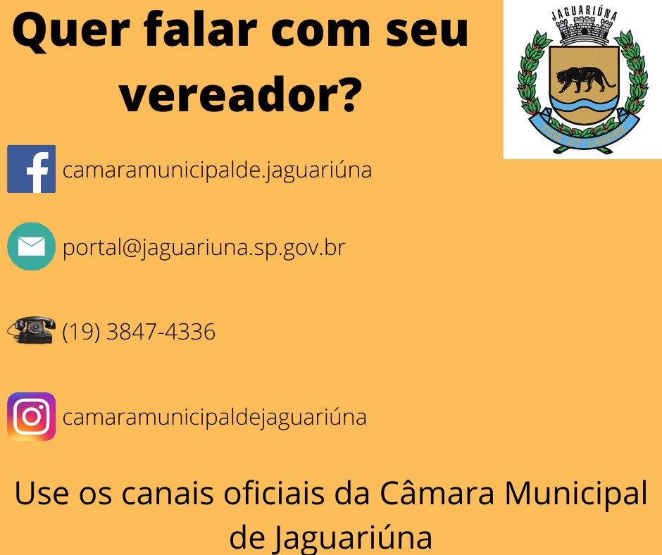 Confira os contatos oficiais da Câmara Municipal