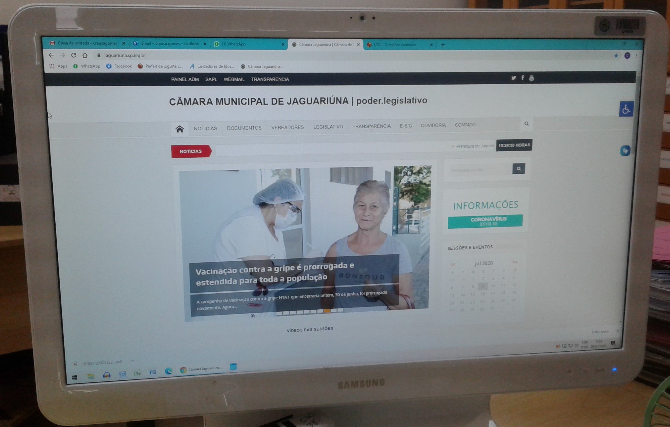 Site oficial da Câmara Municipal de Jaguariúna bate novo recorde de acessos em julho, com mais de 96 mil visualizações