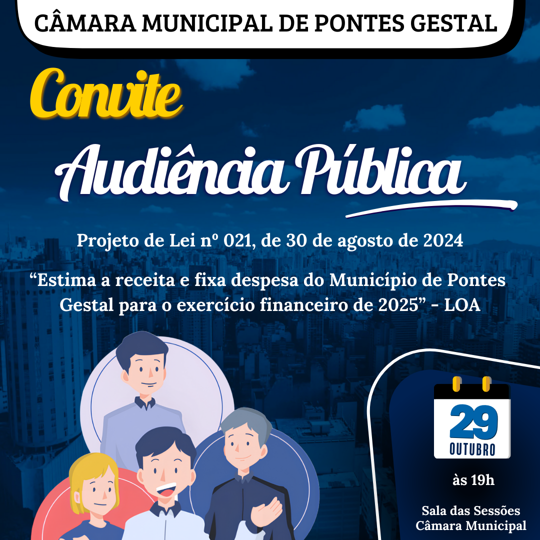 CONVITE – Audiência Pública – 29/10/2024 - LOA