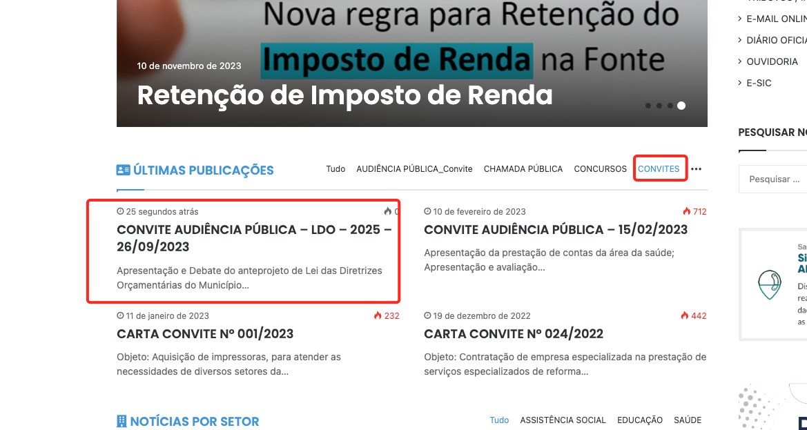 Resultado Provisório - Lei Paulo Gustavo
