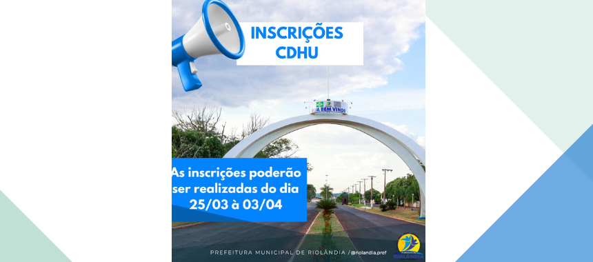 Inscrições CDHU