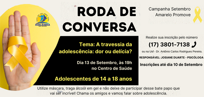 CAMPANHA SETEMBRO AMARELO