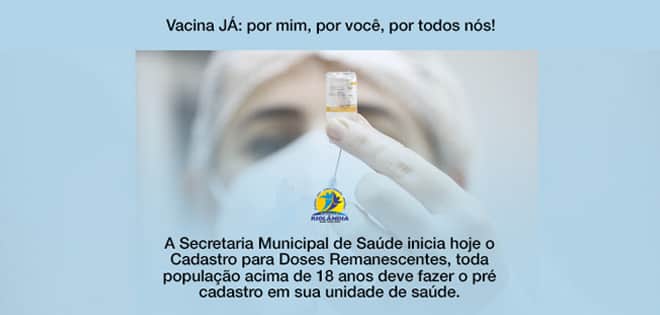 CADASTRO PARA DOSES REMANESCENTES